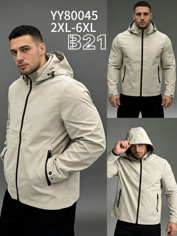 Kurtka męska cienka Roz 2XL-6XL, 1 Kolor Paczka 5 szt